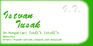 istvan tusak business card